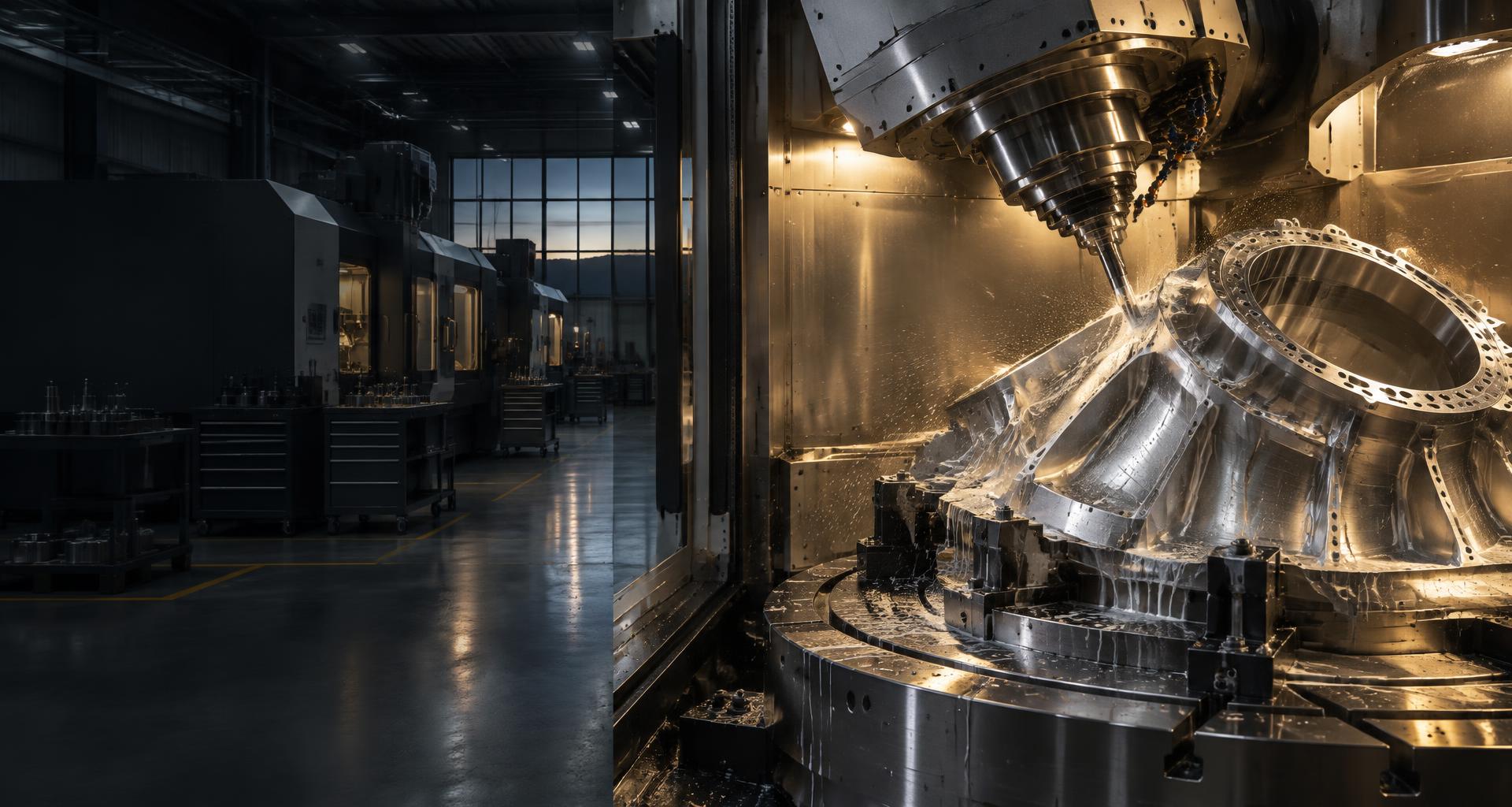 Five-axis precision machining of a large engineered metal component